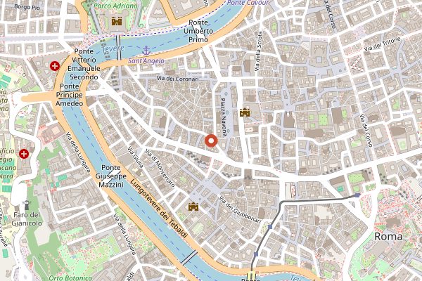 Map showing Cul de Sac in Rome