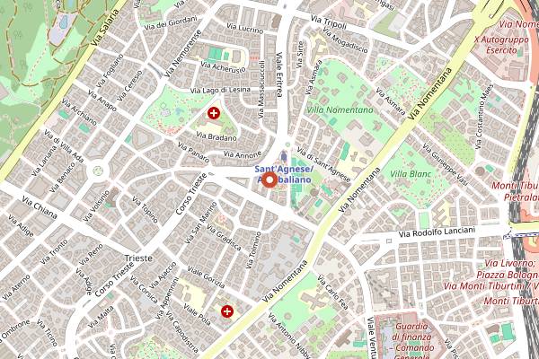 Map showing White Rabbit in Rome
