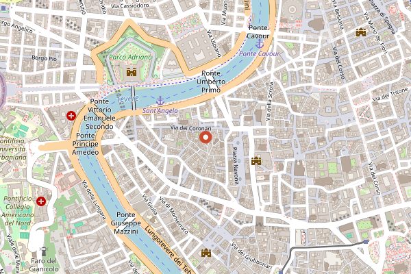Map showing No.Au in Rome