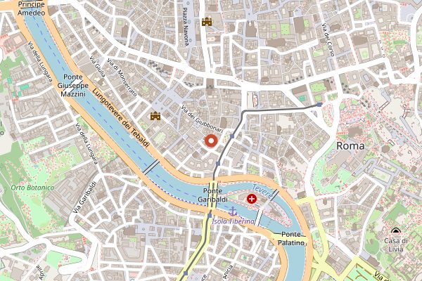 Map showing Open Baladin Roma in Rome
