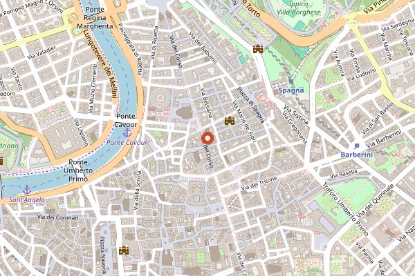 Map showing Ginger Sapori e Salute in Rome