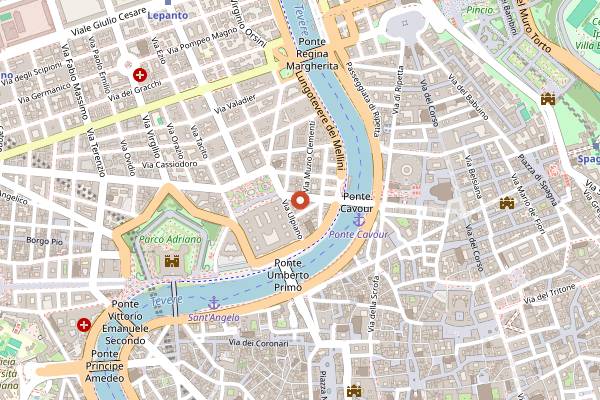 Map showing Le Carre Francais in Rome
