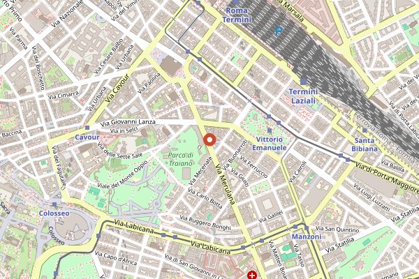 Map showing Panella L'Arte del Pane in Rome