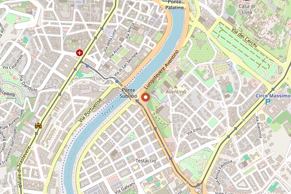 Map showing Romeo Chef and Baker in Rome