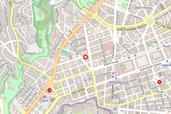 Map showing Al Giardino Del Gatto E La Volpe in Rome