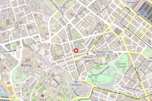 Map showing Pizzeria Chicco di Grano in Rome
