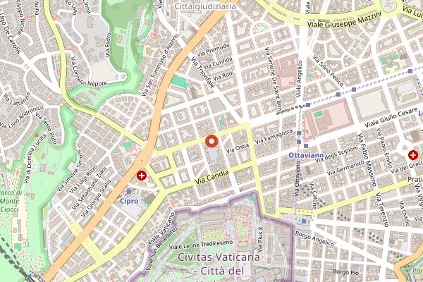 Map showing Pummare in Rome