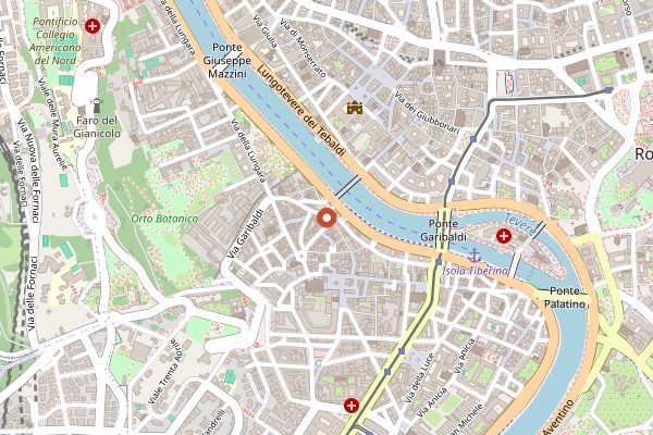 Map showing Trapizzino in Rome