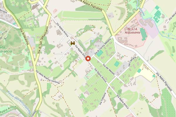 Map showing Appia Antica Caffe in Rome