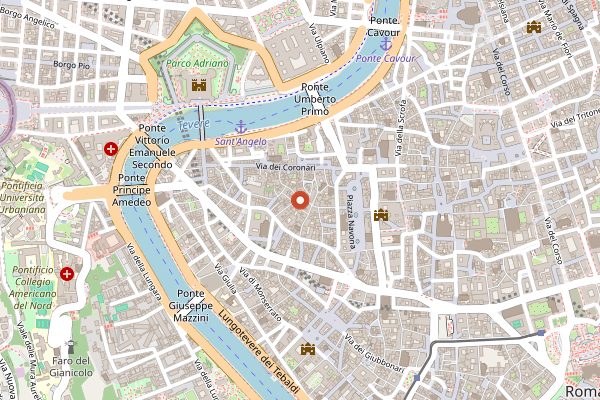 Map showing Bar del Fico in Rome