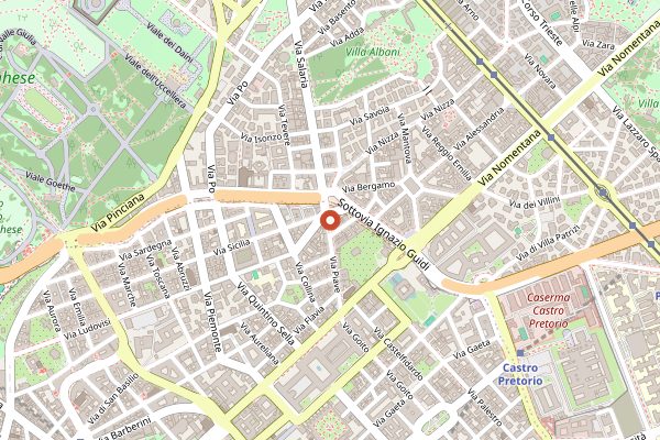 Map showing Faro Luminari del Caffe in Rome