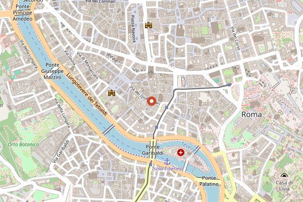Map showing Roscioli Caffe Pasticceria in Rome