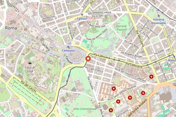 Map showing Royal Art Cafe in Rome