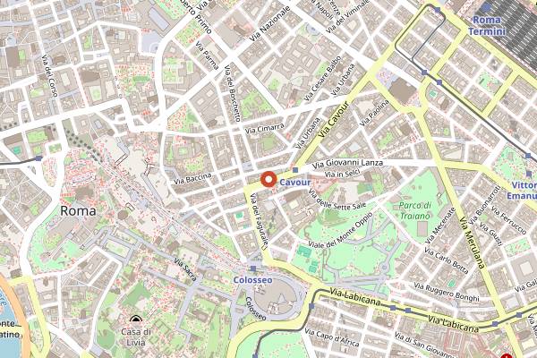 Map showing Benso 215 in Rome