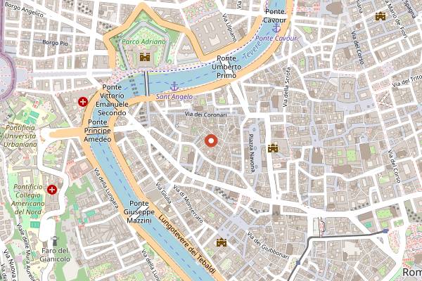 Map showing Da Francesco in Rome