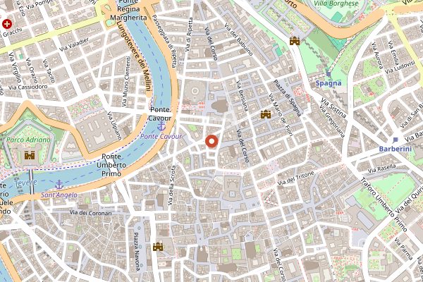 Map showing Matricianella in Rome