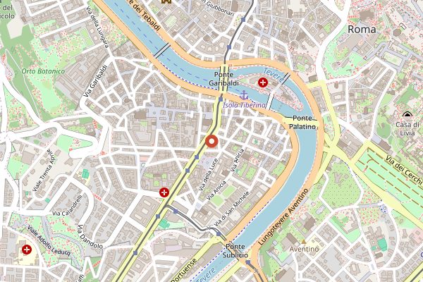 Map showing Pizzeria Ai Marmi in Rome