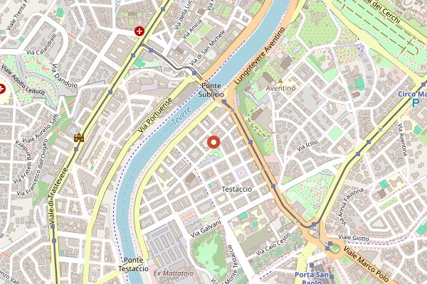 Map showing Pizzeria Da Remo in Rome