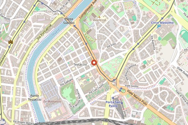 Map showing Volpetti in Rome