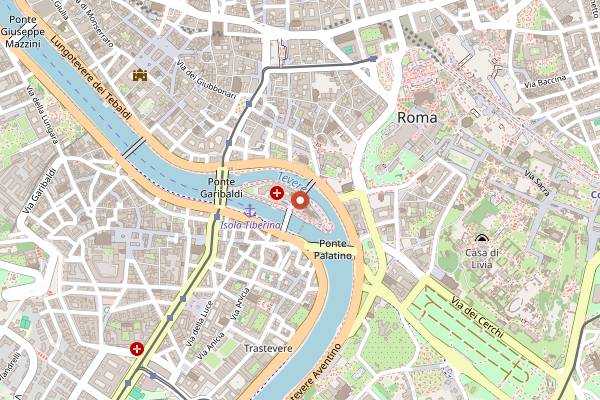 Map showing Tiberino in Rome