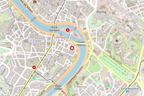 Map showing Trattoria Da Teo in Rome