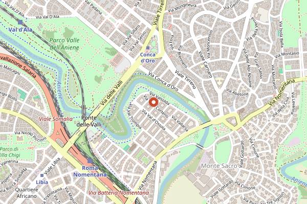 Map showing Aliena Coffee Roasters in Rome