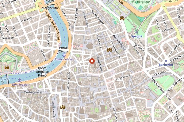 Map showing Caffe Vitti in Rome