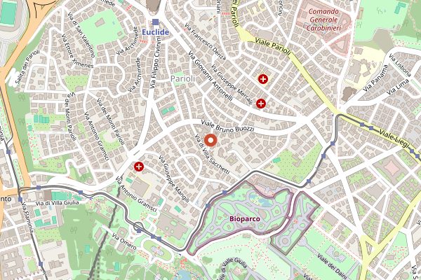 Map showing Cofficina in Rome
