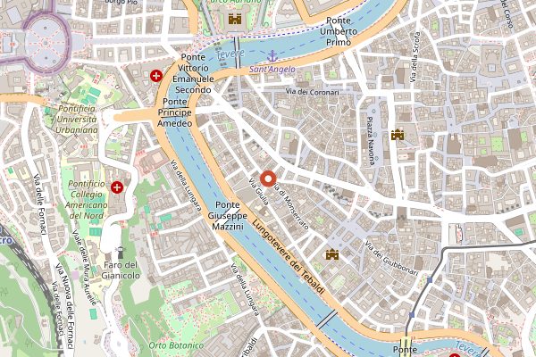 Map showing Eating Italy Pasta Class in Rome