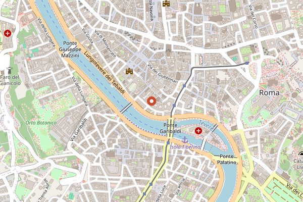 Map showing Rimessa Roscioli Pasta Workshop in Rome