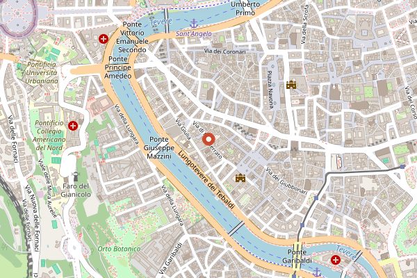 Map showing The Roman Foodie Cooking Class in Rome