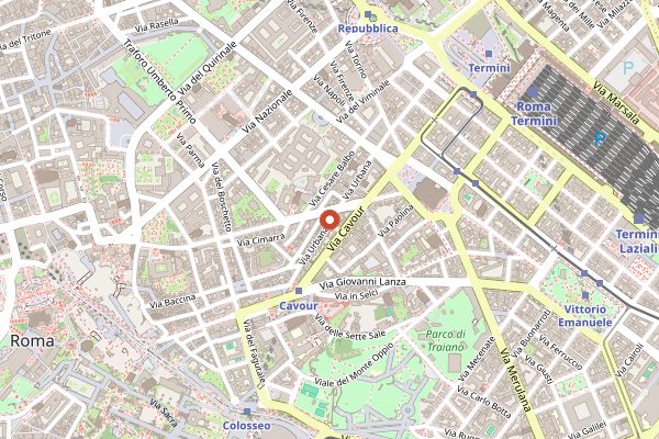 Map showing Aromaticus in Rome