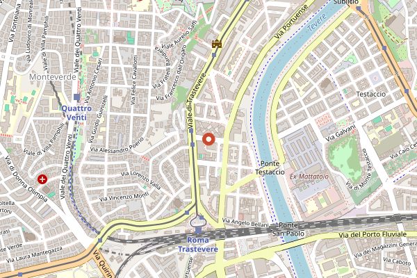 Map showing Vegan Italy in Rome