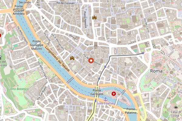 Map showing Voglia di Pizza in Rome