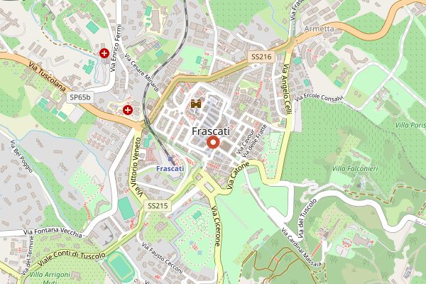 Map showing Festa di Frascati in Rome