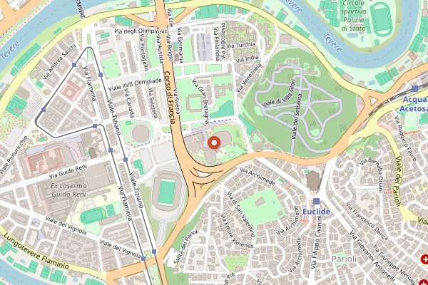 Map showing Gelato Festival World Masters Roma in Rome