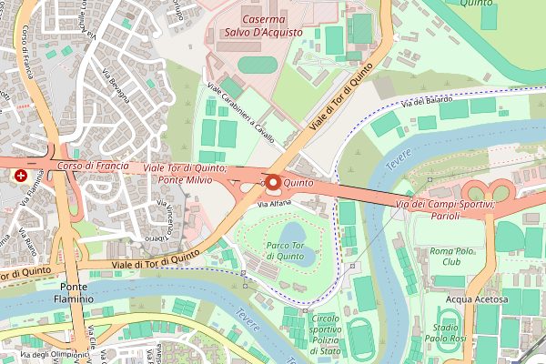Map showing Vinoforum in Rome