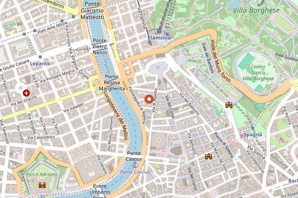Map showing Acquolina in Rome