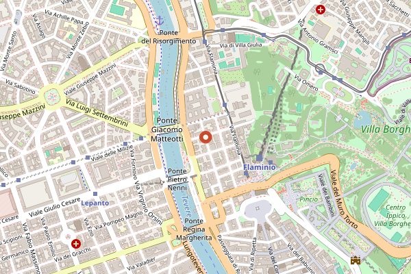 Map showing All'Oro in Rome