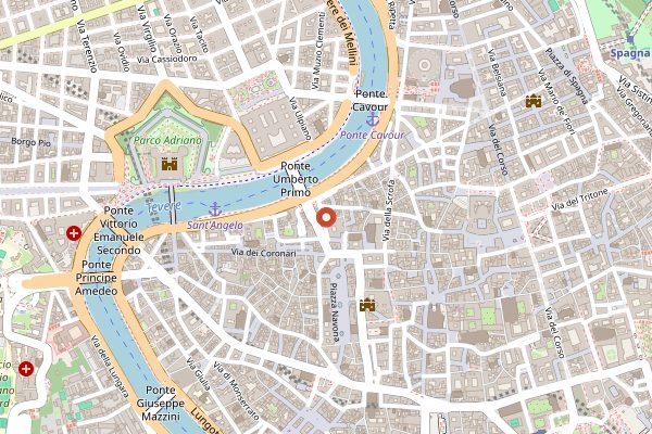 Map showing Il Convivio Troiani in Rome