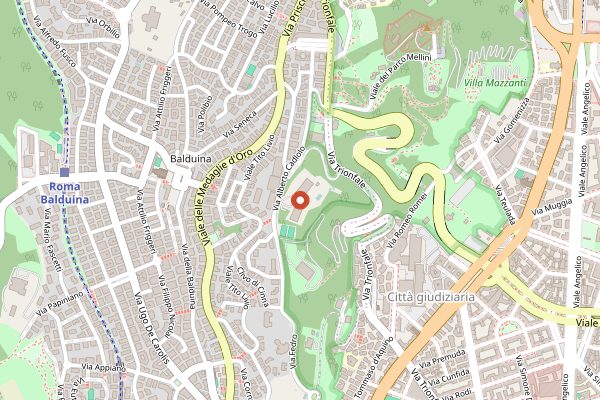 Map showing La Pergola in Rome