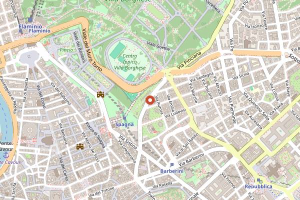 Map showing Mirabelle in Rome