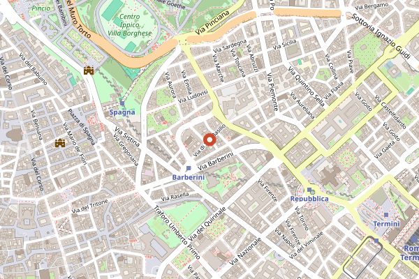 Map showing Moma in Rome