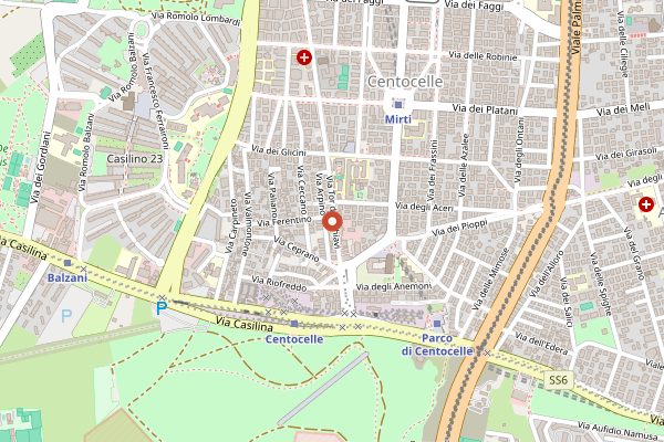 Map showing 180g Pizzeria Romana in Rome