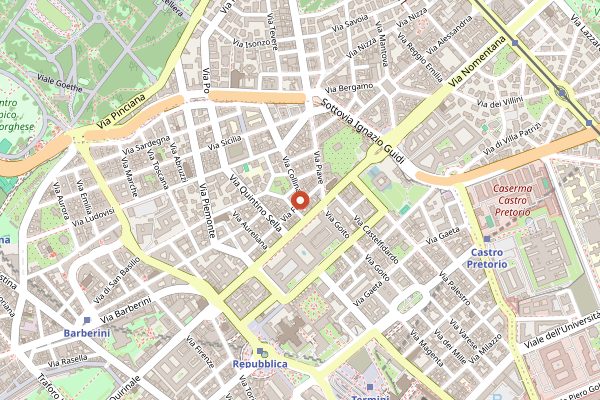 Map showing Pinsere in Rome