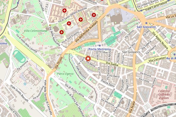 Map showing Santo Palato in Rome