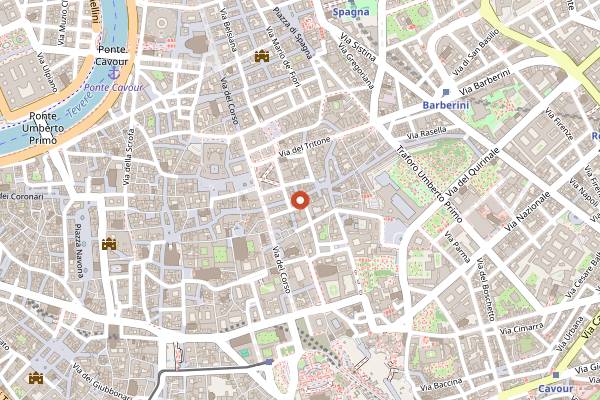 Map showing Baccano in Rome