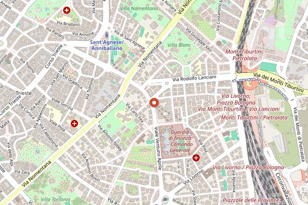 Map showing Momart in Rome