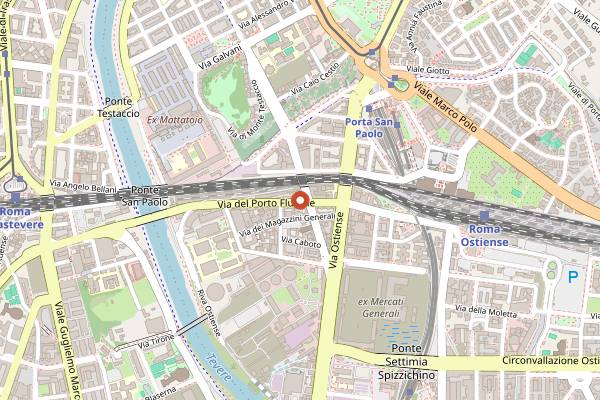 Map showing Porto Fluviale in Rome