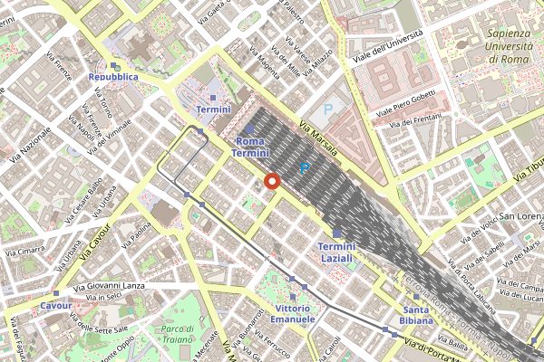Map showing Mercato Centrale Roma in Rome